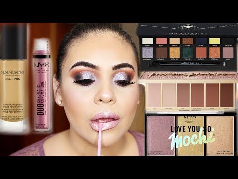 TRYING NEW MAKEUP 2018: FULL FACE FIRST IMPRESSIONS | JuicyJas - UCqTR5f7YkGro3cPv23SqcqQ