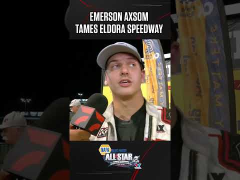 🔊🏁 &quot;It's always special to win at Eldora&quot; Emerson Axsom reacts after Ohio Speedweek win #ascoc - dirt track racing video image