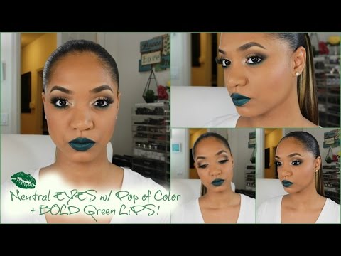 Get Ready With Me ♡ MAKEUP TUTORIAL ♡ Neutral EYES w/ Pop of Color + BOLD Green LIPS! - UCPWE8QVTHPLqYaCOuqWNvIw