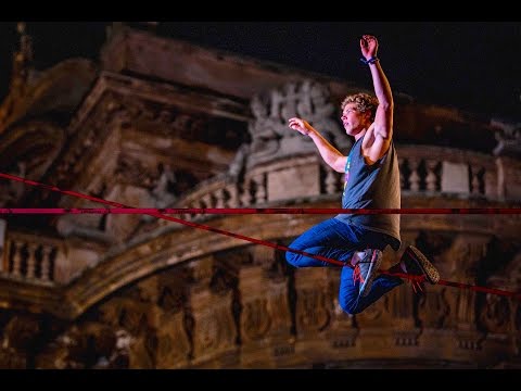 Amazing Slackline Tricks Across Balconies in Italy - Red Bull Airlines 2014 - UCblfuW_4rakIf2h6aqANefA