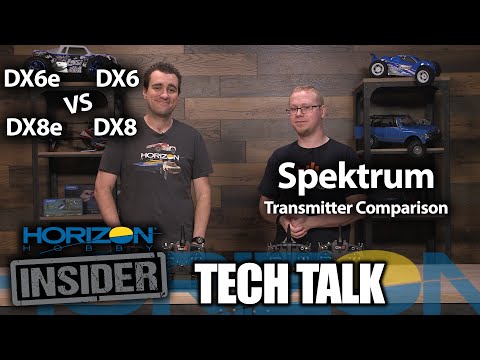Horizon Insider Tech Talk: Spektrum Transmitter Comparison - DX6e vs DX6 vs DX8e vs DX8 - UCcrbRHOH2PZZX9x53027LFQ