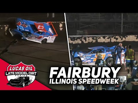 Drama For The Lead | Lucas Oil Late Model Dirt Series at Fairbury Speedway - dirt track racing video image