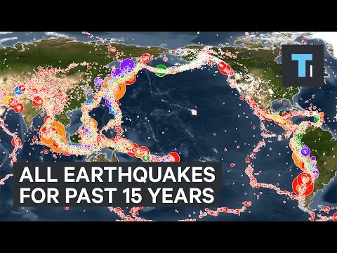 Animated map: all earthquakes of the past 15 years - UCVLZmDKeT-mV4H3ToYXIFYg