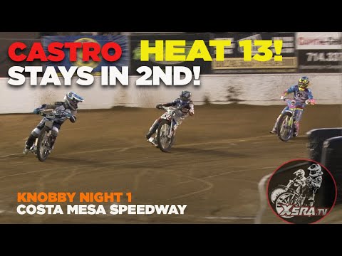 Castro Stays in Front of Martin for Second! Heat 13! Costa Mesa Speedway #speedway #racing #xsratv - dirt track racing video image