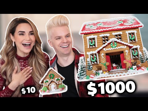 $10 Gingerbread House Vs. $1000 Gingerbread House