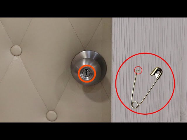 How to Open a Door Lock Without a Key (With a Safety Pin)