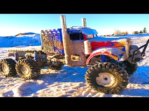 RC ADVENTURES - OPTiMUS OVERKiLL 6x6x6 SEMi TRUCK CHEWS the iCY SNOWFALL - 6S, 22 Volts of POWER! - UCxcjVHL-2o3D6Q9esu05a1Q