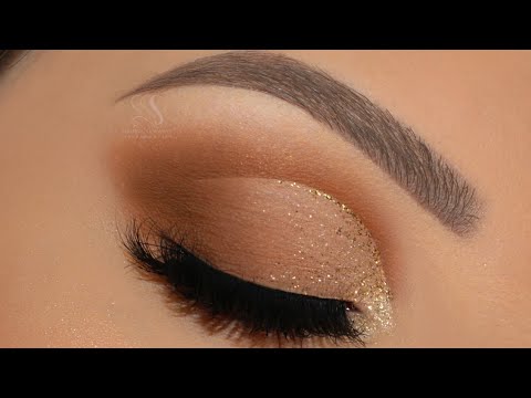 Soft Neutral Glitter Cut Crease | Melissa Samways