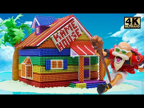 DIY - How To Build Kame House ( Dragon Ball ) From Magnetic Balls (Satisfying) | Magnet World 4K