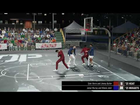 NBA 2-on-2 Jokic/Murray vs Butler/Herro • Blacktop Simulation video clip