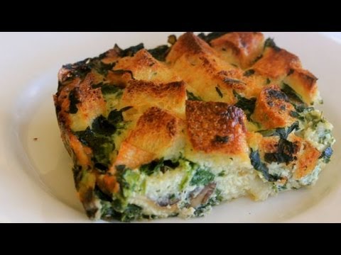 Spinach, Mushroom, & Sourdough Strata - UCj0V0aG4LcdHmdPJ7aTtSCQ