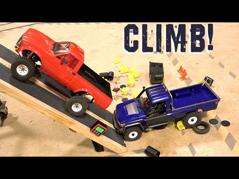 Battle of the Toy Yota's : HiLUX TF2 vs LC70 BRX01 Truck Extreme Climbing Angle Test | RC ADVENTURES - UCxcjVHL-2o3D6Q9esu05a1Q