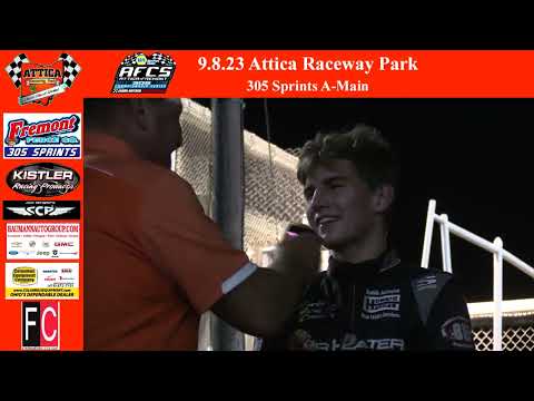9.8.23 Attica Raceway Park 305 Sprints A-Main - dirt track racing video image