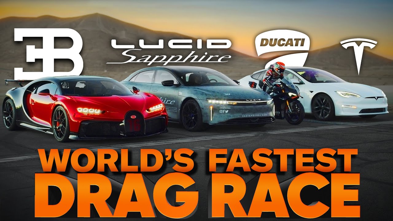 The World’s Quickest Cars: Lucid Air Sapphire v Bugatti Chiron v Tesla Plaid – Cammisa’s Drag Race