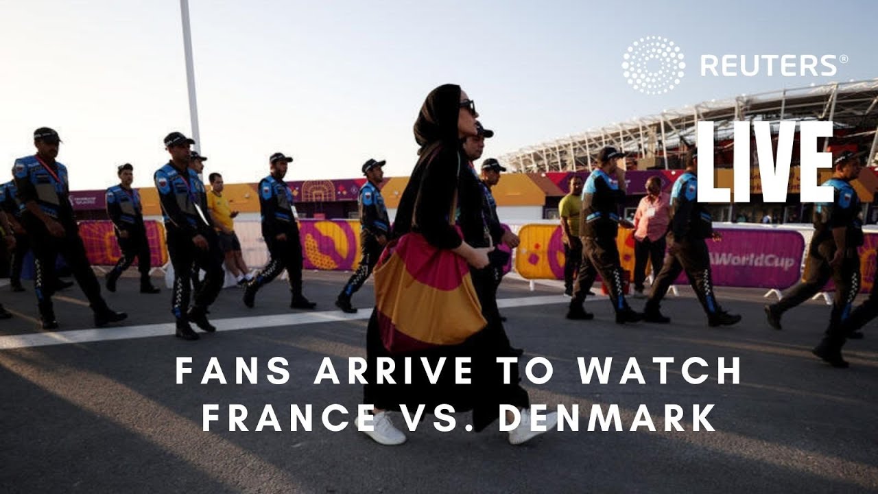 LIVE: Fans arrive to watch France play Denmark