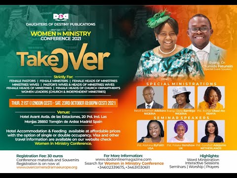 WOMEN IN MINISTRY CONFERENCE  21-23 OCT.2021