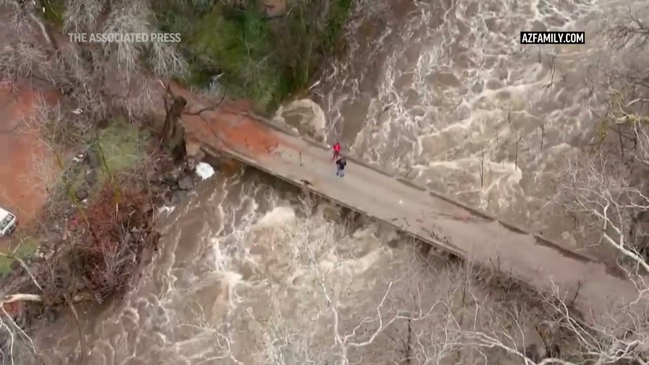 Flood waters race through Arizona creeks