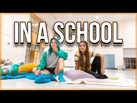 Twins Try Having a Sleepover in a School - UCuVHOs0H5hvAHGr8O4yIBNQ