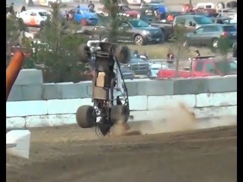 ASCS Wingless Sprint Flip @ EL Paso County Raceway - dirt track racing video image