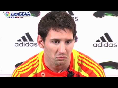 Leo Messi talks about Barcelona, Real Madrid & More at the launch of the adiZero F50 miCoach HD 2011 - UCOZf75QEfCepSOqC2Odx4_A