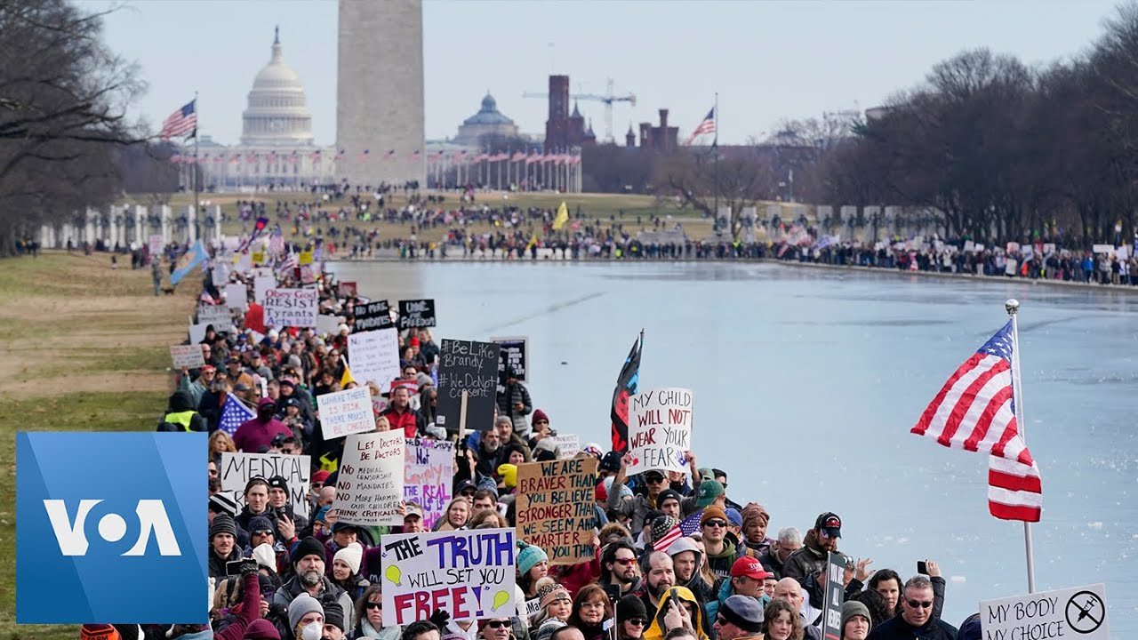 Thousands March in Washington Against Mask, Vaccine Mandates