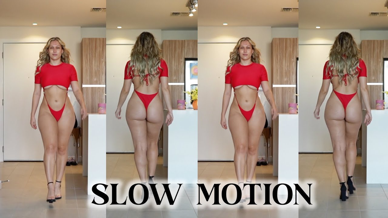 Slow Motion Bikini & High Heels Walking – Claire Grimes