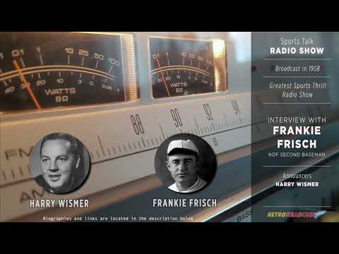 1958 • Baseball Clip • Frankie Frisch Interview - Radio video clip