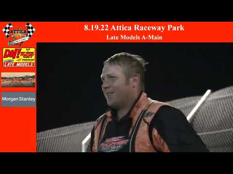 8.19.22 Attica Raceway Park Late Models A-Main - dirt track racing video image
