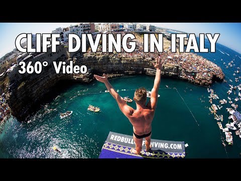 Cliff Diving From a Rocky Ledge in Italy | 360° Video (4K) - UCblfuW_4rakIf2h6aqANefA