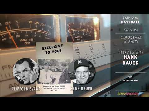 Clifford Evans interviews Hank Bauer - Radio Broadcast video clip