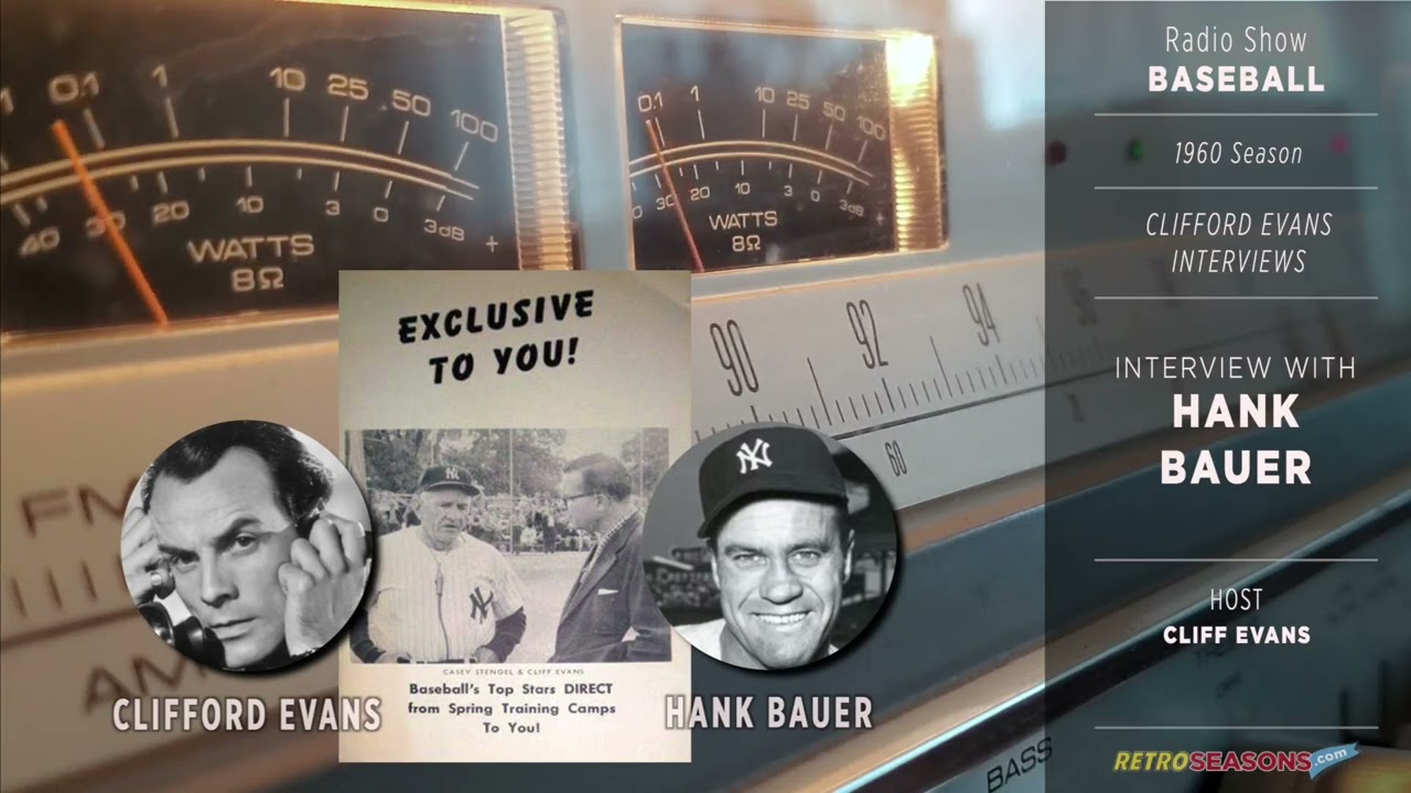 Clifford Evans interviews Hank Bauer - Radio Broadcast video clip