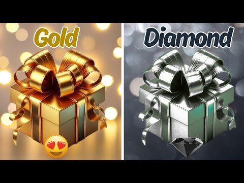 Choose Your Gift 💛 Gold vs Diamond 💎 Edition ✨ | 2 Gift Box Challenge