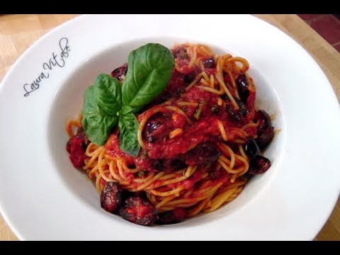 Spaghetti alla Puttanesca Recipe - by Laura Vitale - Laura in the Kitchen Episode 76 - UCNbngWUqL2eqRw12yAwcICg