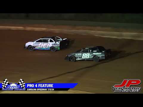 Pro 4 Feature - Carolina Speedway 7/5/24 - dirt track racing video image