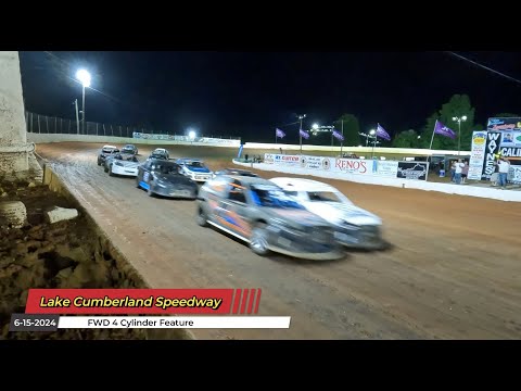 Lake Cumberland Speedway - FWD 4 Cylinder Feature - 6/15/2024 - dirt track racing video image