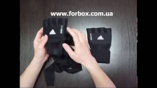 Быстрые бинты Adidas гелевая неопреновая перчатка Mexican (ADIBP012, черный)