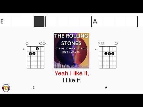 THE ROLLING STONES It's Only Rock 'N' Roll But I Like It FCN GUITAR CHORDS & LYRICS