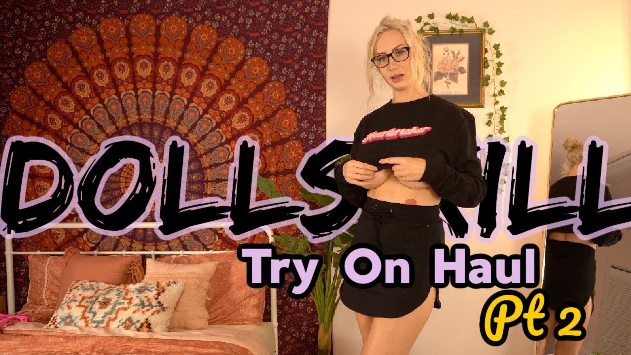 Dolls Kill Try On Haul Pt 2 Underboob crop tops, Booty Shorts, Crop tops, Mini skirt, Sleep Wear