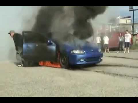 Honda civic burnout fail #3