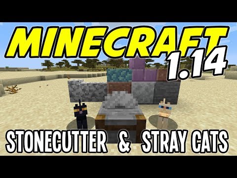 Minecraft 1.14 - STONECUTTER, STRAY CATS and PILLAGERS 