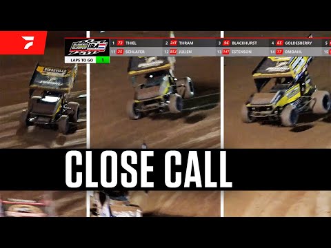 REMARKABLE SAVE: Scotty Thiel Hangs On At Cedar Lake Speedway - dirt track racing video image