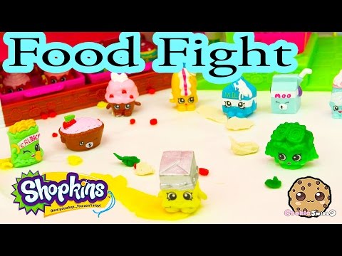 Playdoh Food Fight with Shopkins Season 1 at Small Mart Bakery - Cookie Swirl C Play Video - UCelMeixAOTs2OQAAi9wU8-g