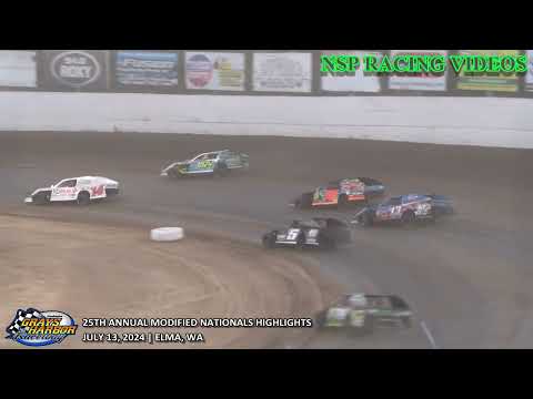 July 13, 2024 25th Annual Modified Nationals Highlights Grays Harbor Raceway - dirt track racing video image