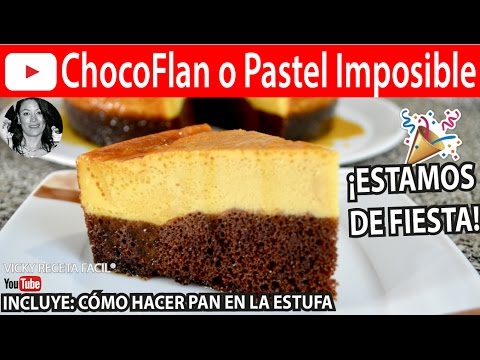 CÓMO HACER CHOCOFLAN O PASTEL IMPOSIBLE | Vicky Receta Facil Y PAN EN ESTUFA - UCewhO42h_TIKZdntpI-v39g