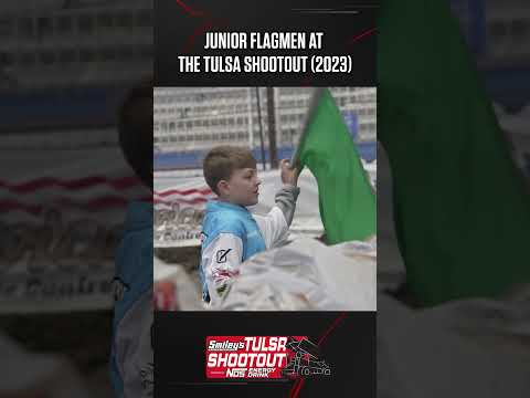 🏁 The flagmen at the #TulsaShootout are getting younger and younger (2023). - dirt track racing video image