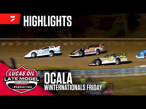 Lucas Oil Late Model Dirt Series | #WinterNationals - Night 4 | Ocala Speedway - dirt track racing video image