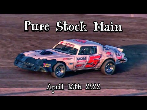Pure Stock Main At Central Arizona Speedway April 16th 2022 - dirt track racing video image