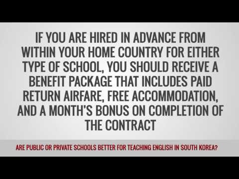 video about public and private schools in South Korea