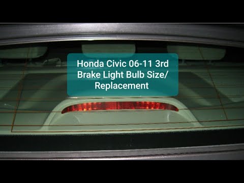 How To Replace The Third Brake Light Bulb On The Honda Civic Honda