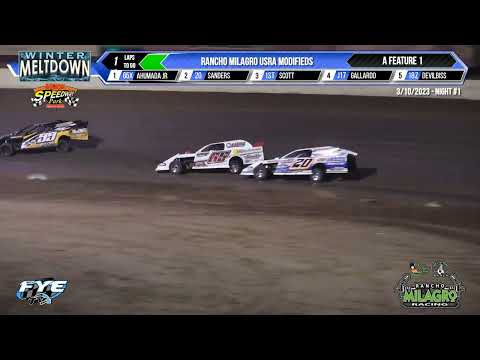 Vado Speedway Park 3/10/23 USRA Modified Highlights - dirt track racing video image